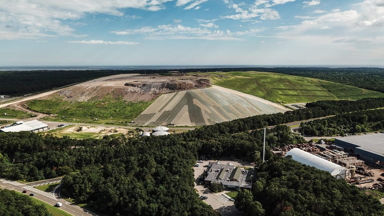 The Brookhaven landfill looking south near Horseblock Road in Yaphank Tuesday.