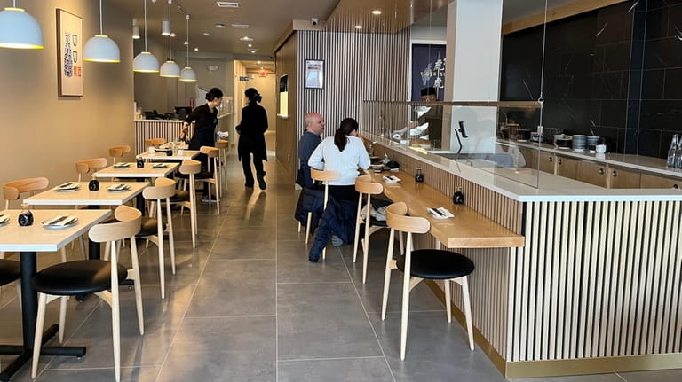Tiger Sushi in Great Neck has a minimalist, chic interior.