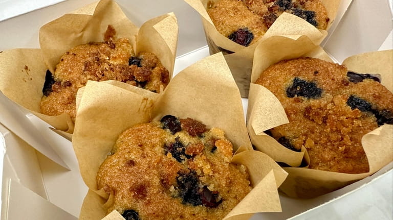 Blueberry muffins, free from gluten and dairy, from Mayfield Farms...