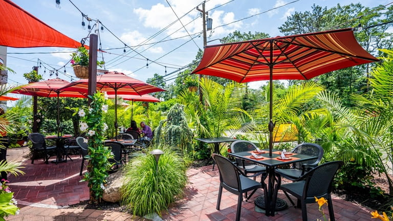 The outdoor dining area at Maria's Mexican & Latin Cuisine...