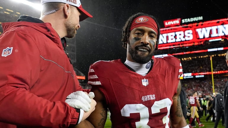 San Francisco 49ers safety Logan Ryan after a playoff win...
