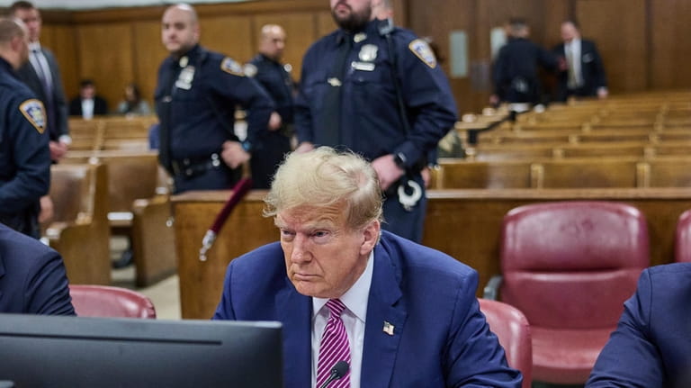 Former President Donald Trump appears at Manhattan criminal in New...