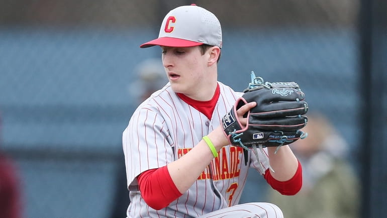 Chaminade's John Carroll throws a pitch in the first inning during...