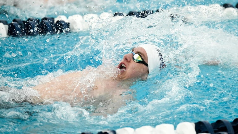 Westhampton's Max Buchen competes in the 200-yard IM at the...