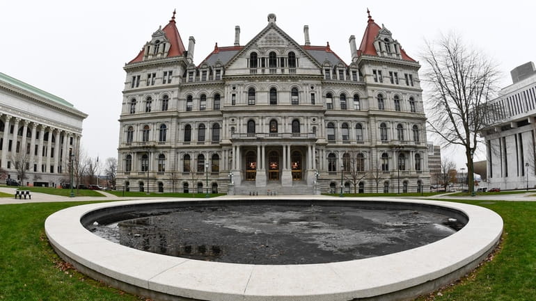 The New York State Capitol in Albany, where lawmakers are...