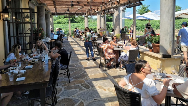 Guests at Wolffer Estate Vineyard in Sagaponack can be seated...