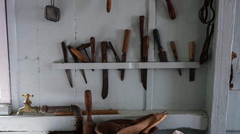 The Homestead Barn includes an exhibit with farm tools.