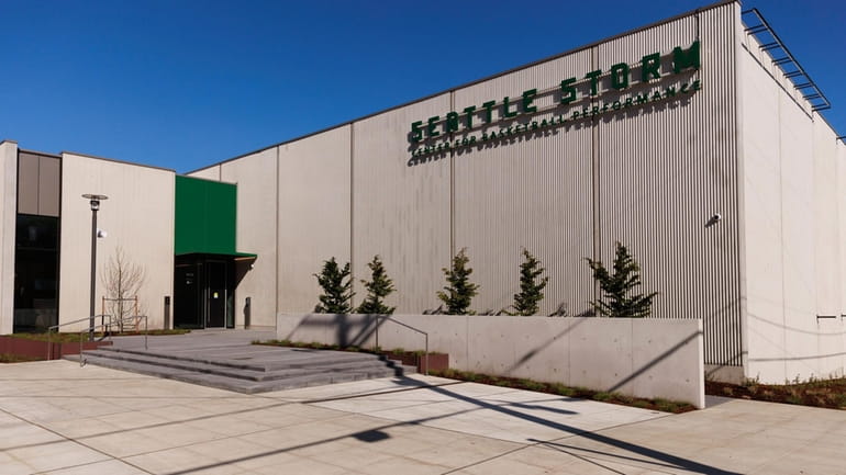 The Seattle Storm's new performance center stands in Seattle on...