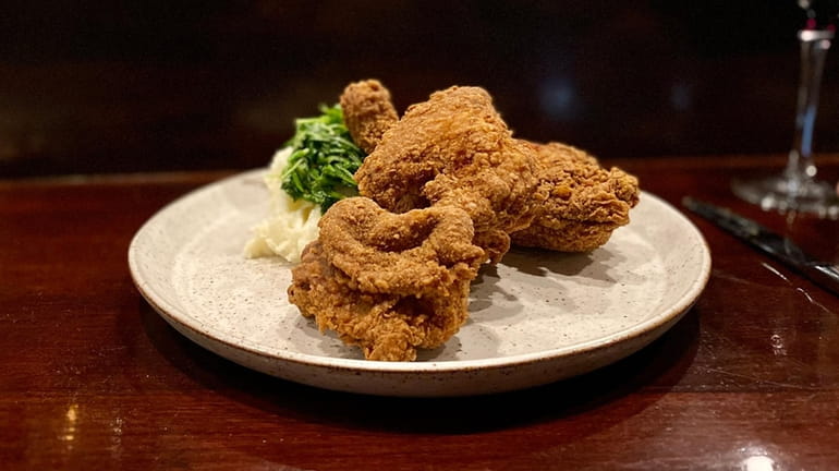 Fried chicken with mashed potatoes at Foster in Sea Cliff...