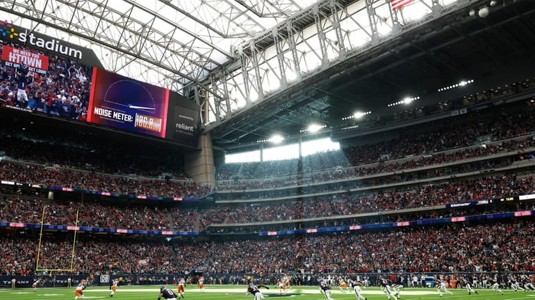 The opening kickoff in a general stadium view during an...