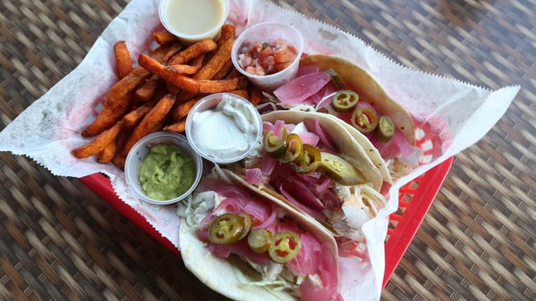 Fish tacos at Kingston’s Clam Bar in West Sayville.