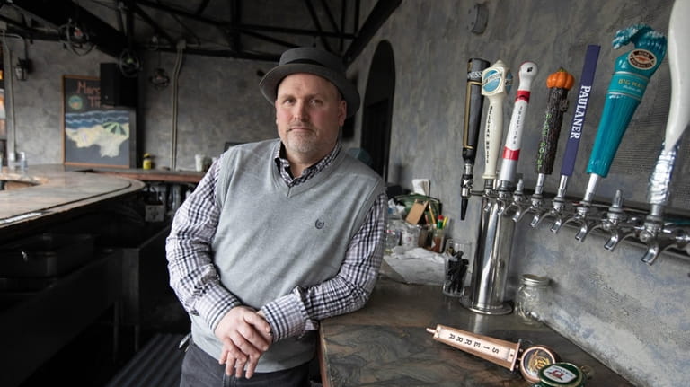 Lorcan Phelan, co-owner of the Irish Times Pub in Holbrook.
