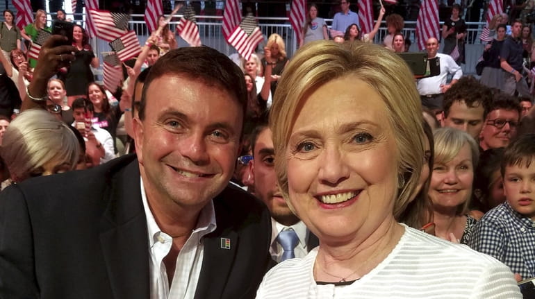 David Kilmnick with Hillary Clinton the night she officially won...
