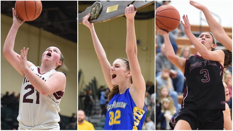 Iris Hoffman of Whitman, Allie Twible of East Meadow and Gianna...