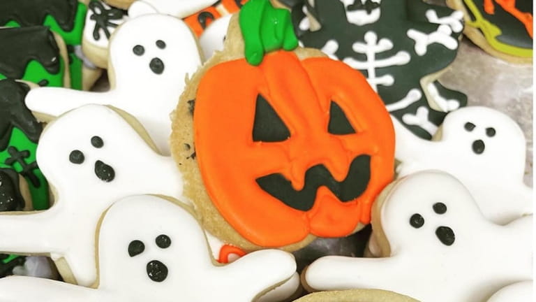 An assortment of Halloween-themed cookies at Blondie's Bakery in Centerport.