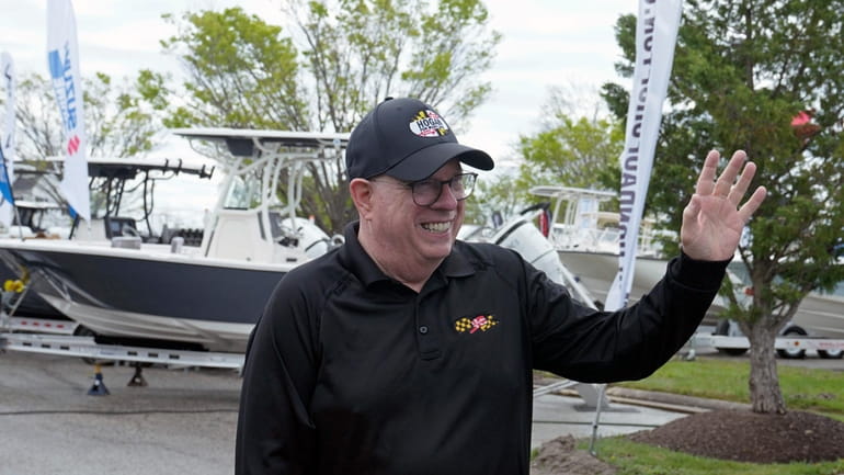 Former Maryland Gov. Larry Hogan visits the Bridge Boat Show...