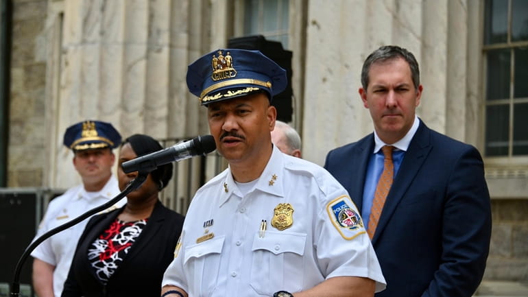 Baltimore County Police Chief Robert McCullough and other local officials...