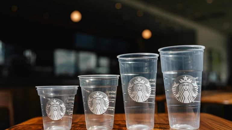 This photo provided by Starbucks shows a new version of...
