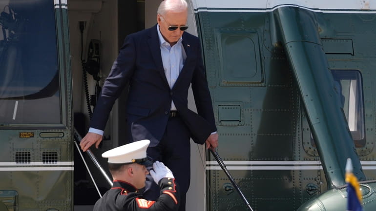 President Joe Biden arrives at Delaware Air National Guard Base...