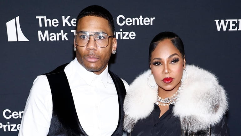 Nelly and Ashanti attend the 25th annual Mark Twain Prize...