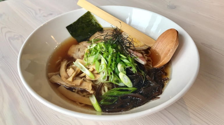 Shoyu ramen is among the Japanese noodle dishes on the menu...
