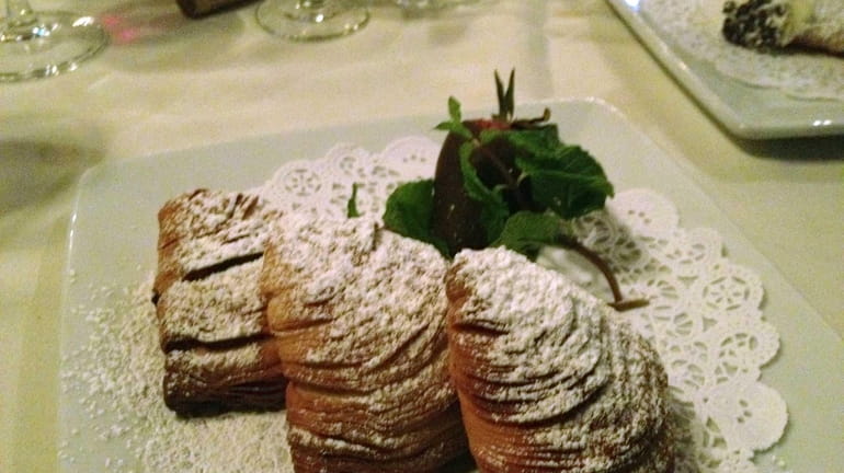Warm sfogliatelle highlight the desserts at La Pace with Chef...