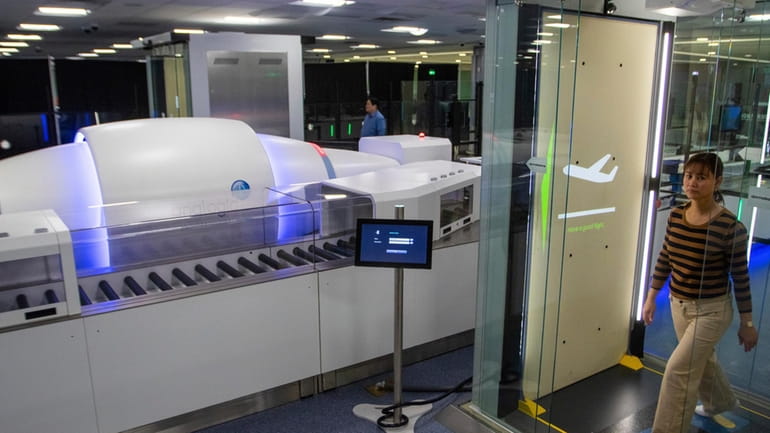 New TSA screening equipment at Harry Reid International Airport is...