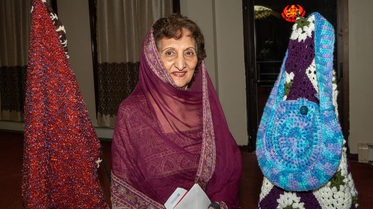 Ami Walia, founder of the Knitting Brigade, at Gurdwara Mata...