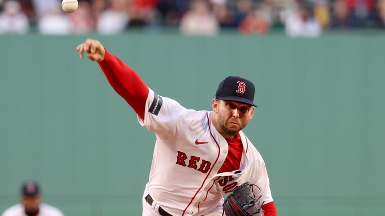 Boston Red Sox starter pitcher Kutter Crawford throws during the...