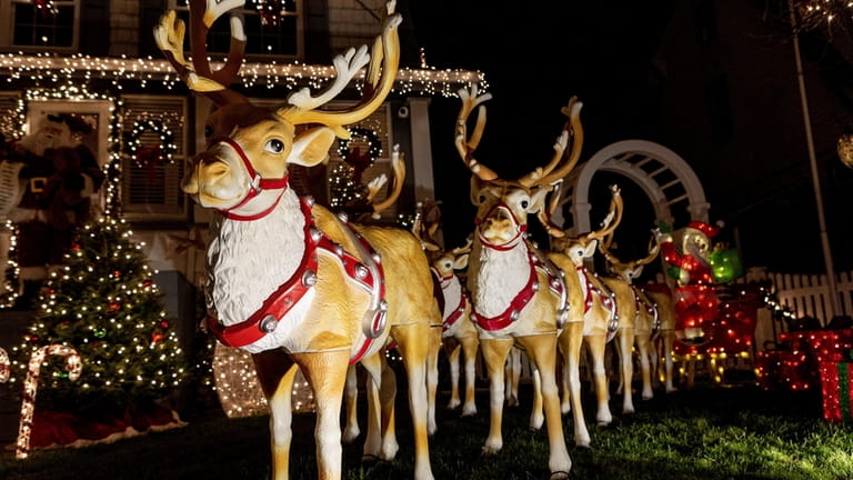 Reindeer sculptures are among the new additions to the Walsh's...