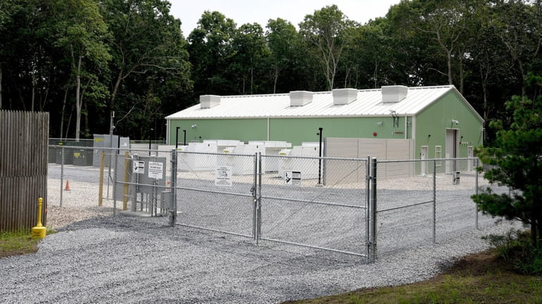 A 5-megawatt battery storage unit, located at a substation in...