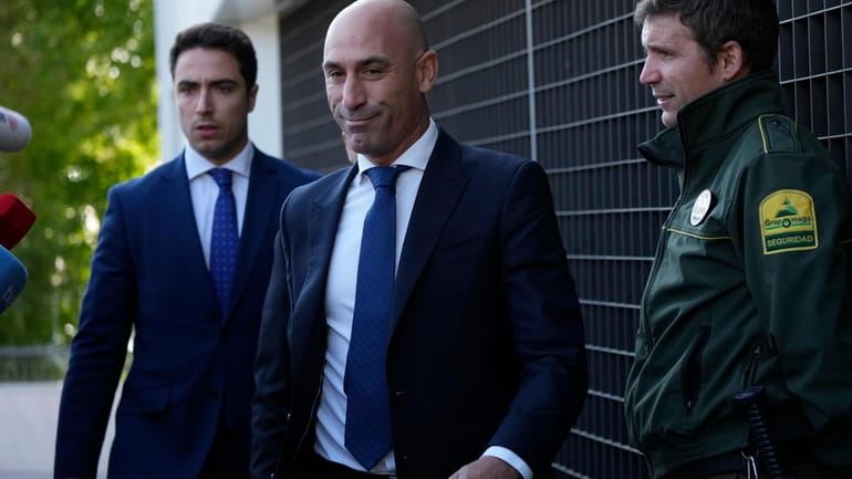 The former president of Spain's soccer federation Luis Rubiales arrives...