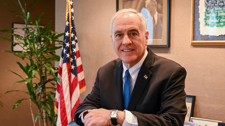 New York State Comptroller Thomas P. DiNapoli in his office...