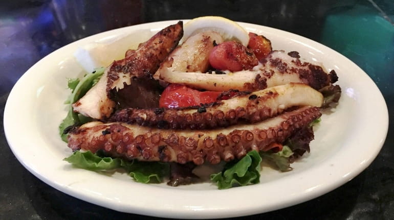 Grilled baby octopus is a starter at Patrizia's in Hicksville.