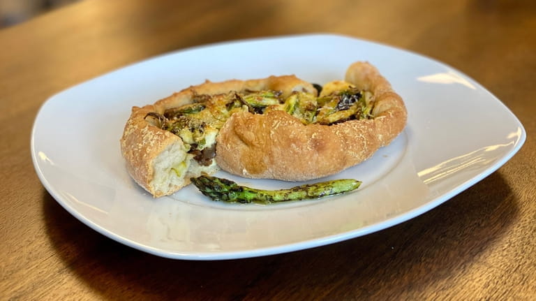 Asparagus crostata at North Fork Chocolate Company in Riverhead.