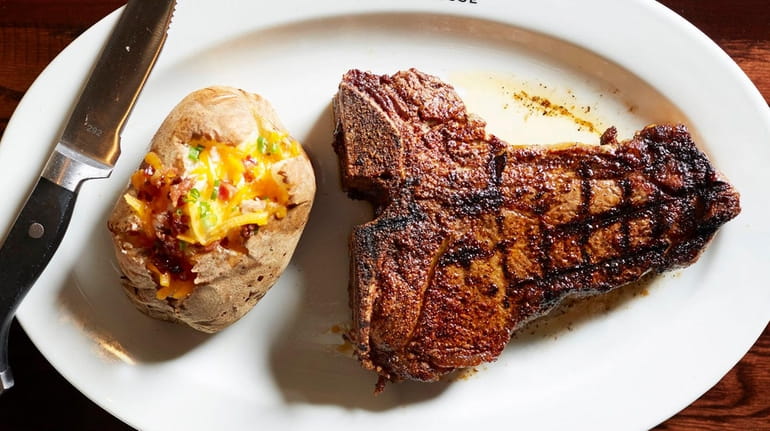The LongHorn porterhouse steak weighs in at 22 ounces.