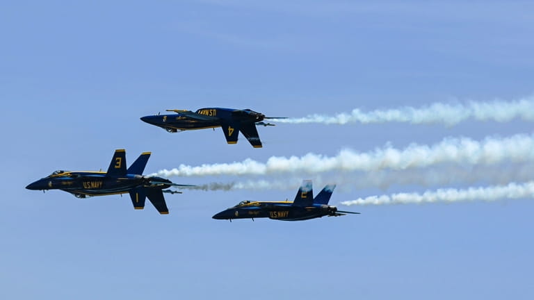 Blue Angels perform at the Bethpage Air Show at Jones...