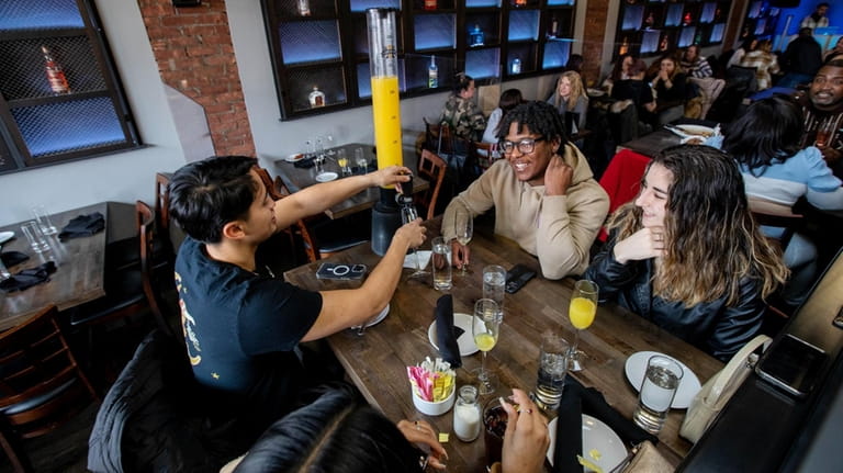 Mimosa towers are available at Avenue Social Kitchen and Cocktails...
