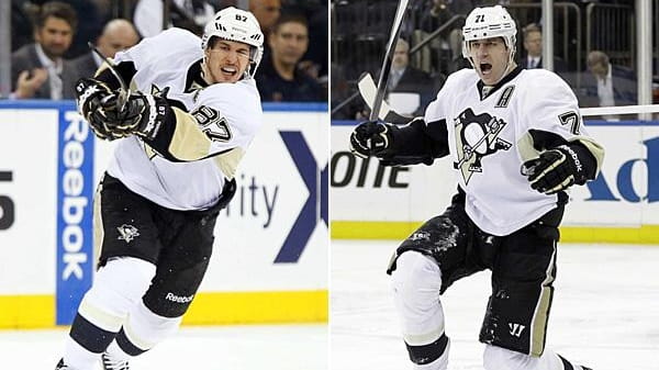 Sidney Crosby / Evgeni Malkin Dynamic Duo Pittsburgh Penguins Grey