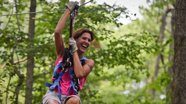Celebrate Mother's Day ziplining at the Long Island Adventure Park...