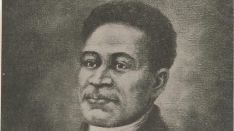 A portrait of Crispus Attucks, who was killed during the...