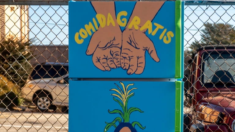 The donated fridge was installed in October and was painted by...