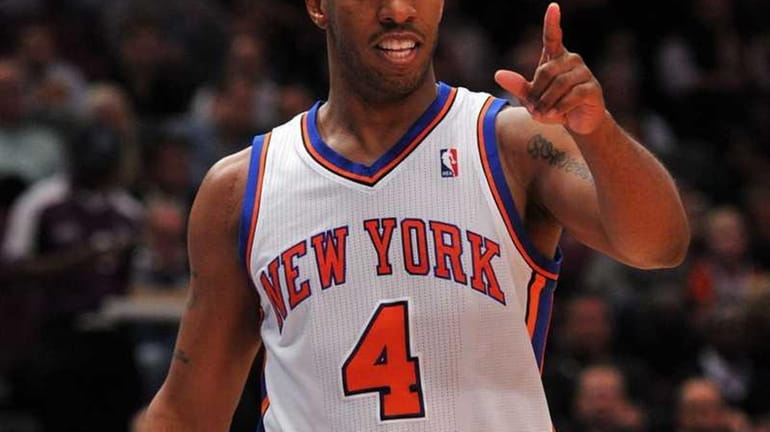 New York Knicks point guard Chauncey Billups (4) during a...