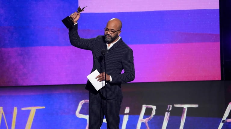 Jeffrey Wright accepts the award for best lead performance for...