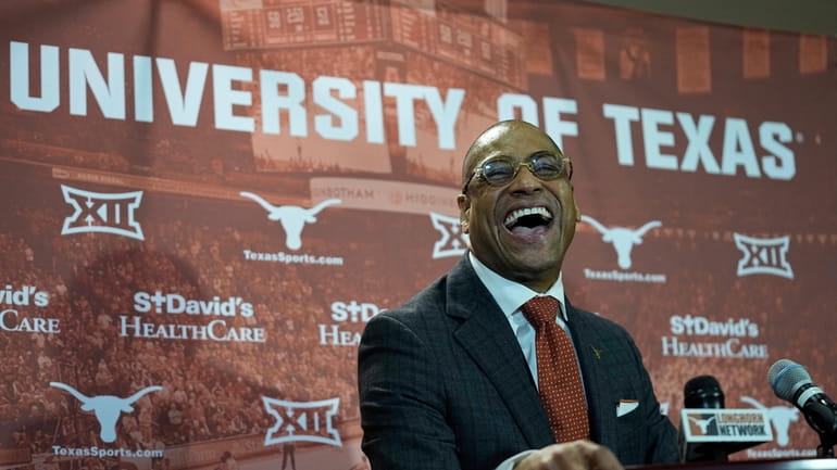 New Texas NCAA college basketball head coach Rodney Terry talks...
