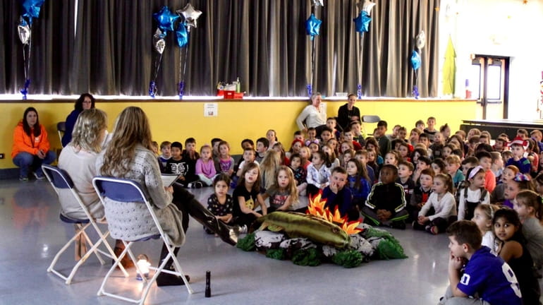 Manetuck Elementary School in West Islip created a camping theme...