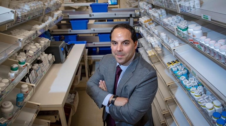 Onisis Stefas, Northwell's chief pharmacy officer, at the Vivo Health Pharmacy fulfillment facility...