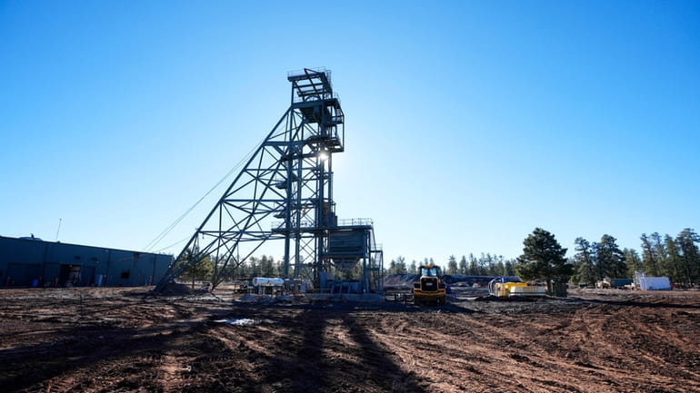 The shaft tower at the Energy Fuels Inc. uranium Pinyon...