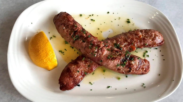 Loukaniko, a traditional Greek pork sausage scented with orange and...