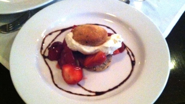 Strawberry shortcake at little/red restaurant in Southampton